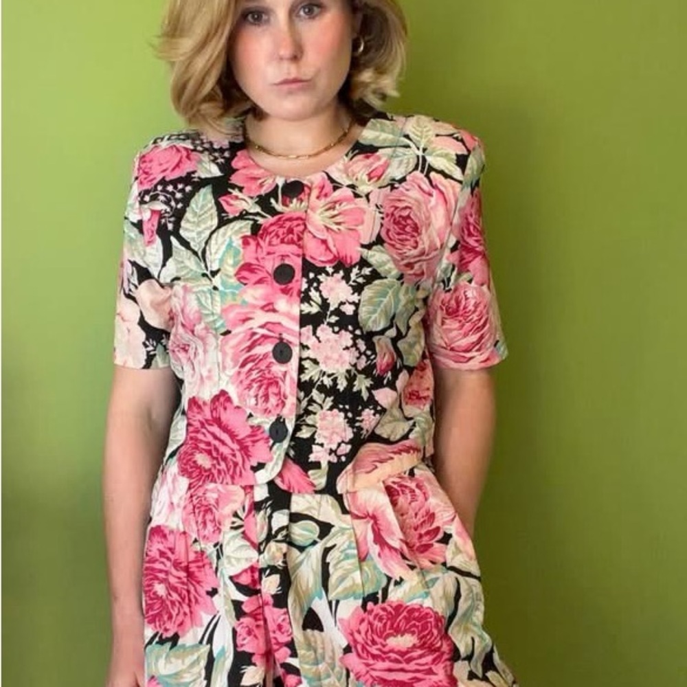 Vintage two piece floral set